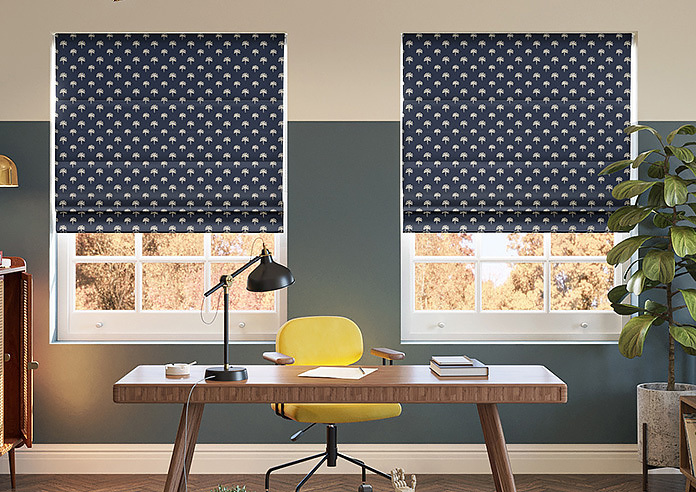 Hanalei, Blue Navy - Motorised Roman Blind - Image 3